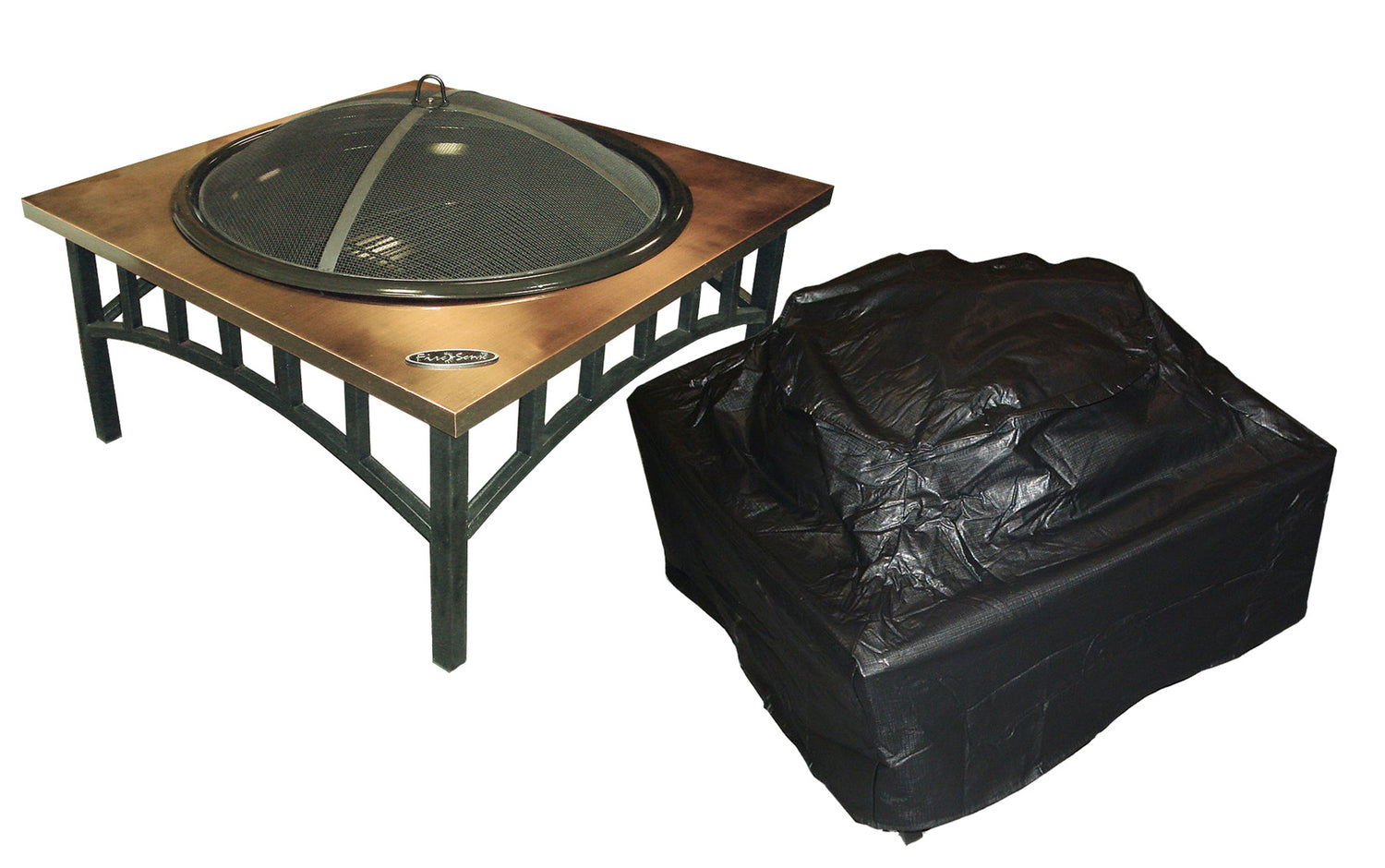 Outdoor Square Fire Pit Vinyl Cover | 02056