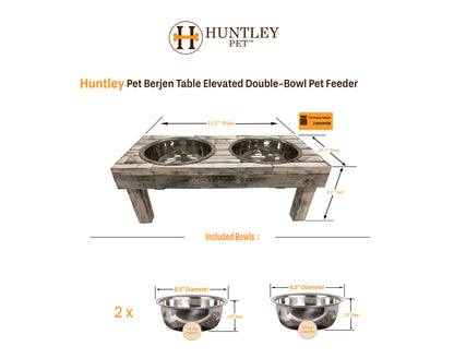 Huntley Berjen Table Double Feeder, Large Whitewash | 02188