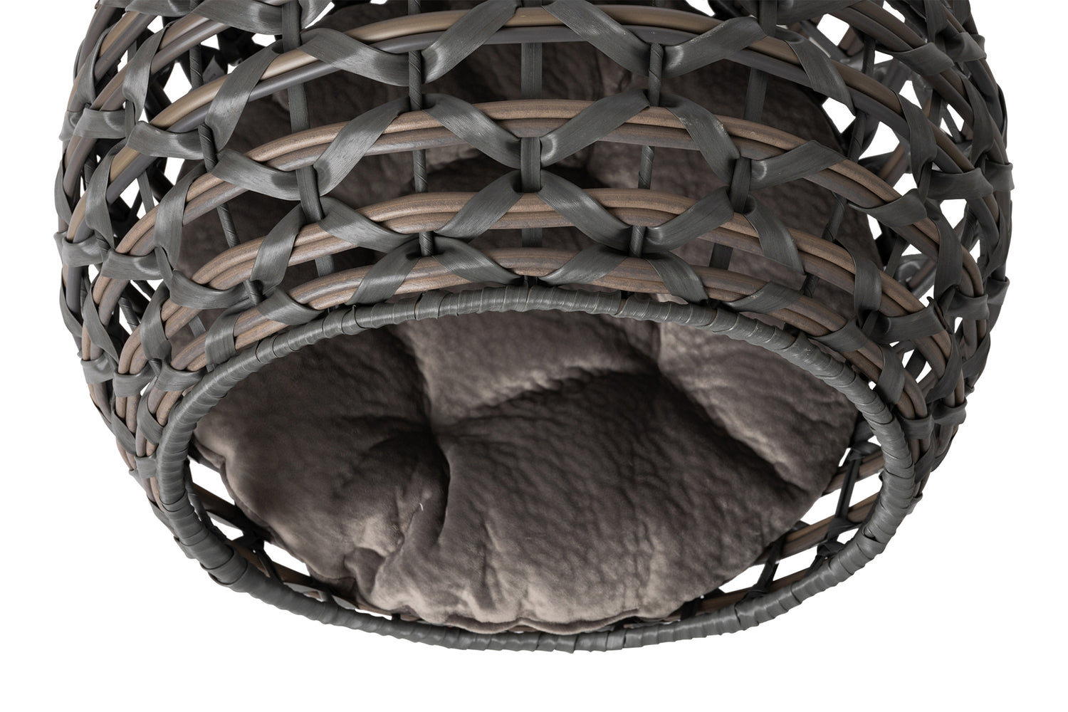 Huntley Hemisphere Rattan Pet Bed, Grey | 02196