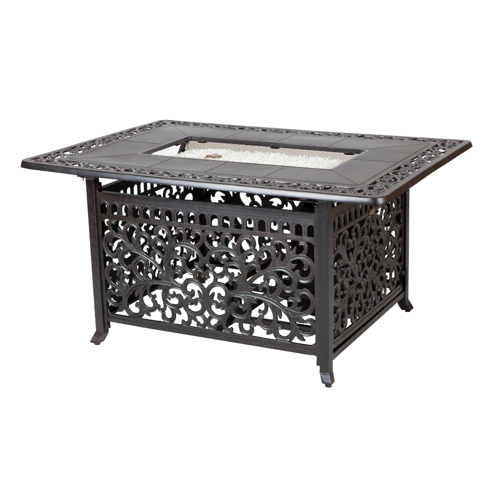 Sedona Aluminum Rectangular LPG Fire Pit - Costco.com Exclusive | 61860