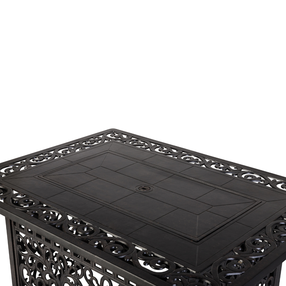 Sedona Aluminum Rectangular LPG Fire Pit - Costco.com Exclusive | 61860