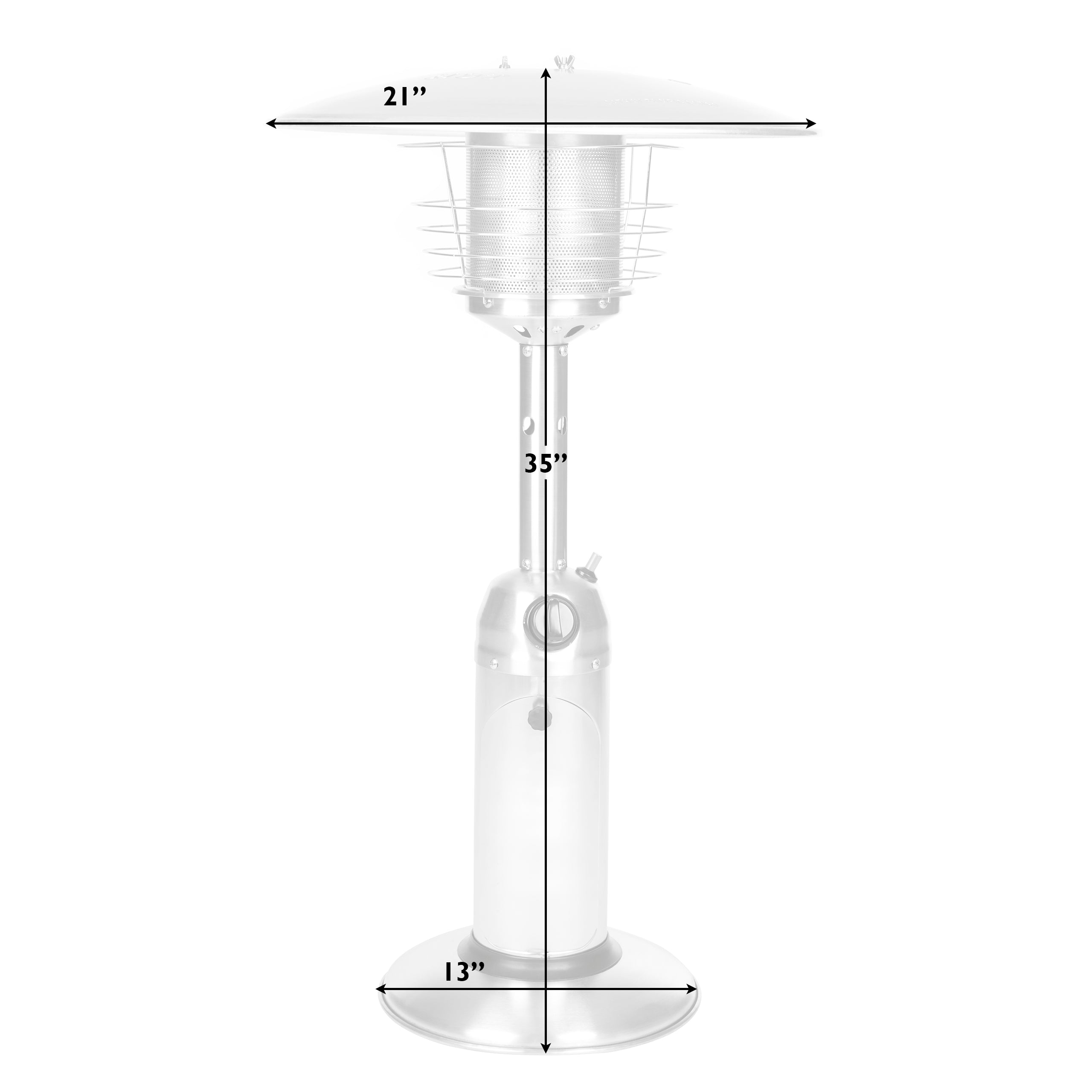 Hammered Bronze Finish Table Top Patio Heater | 61322