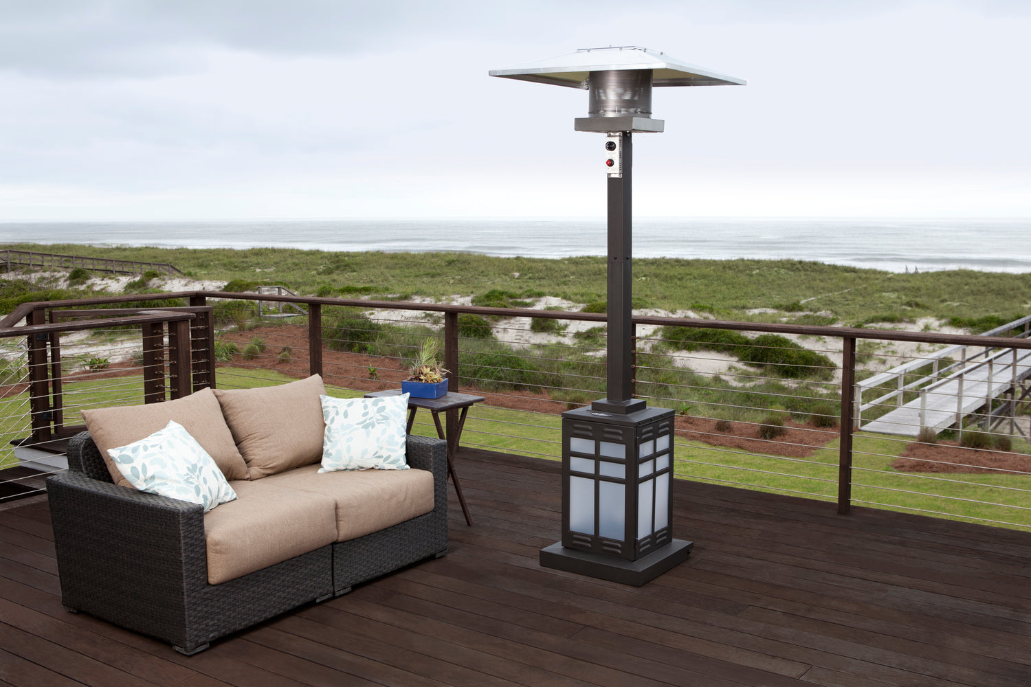 Dauphine Square Mocha Illuminated Patio Heater - Costco.com Exclusive | 60951