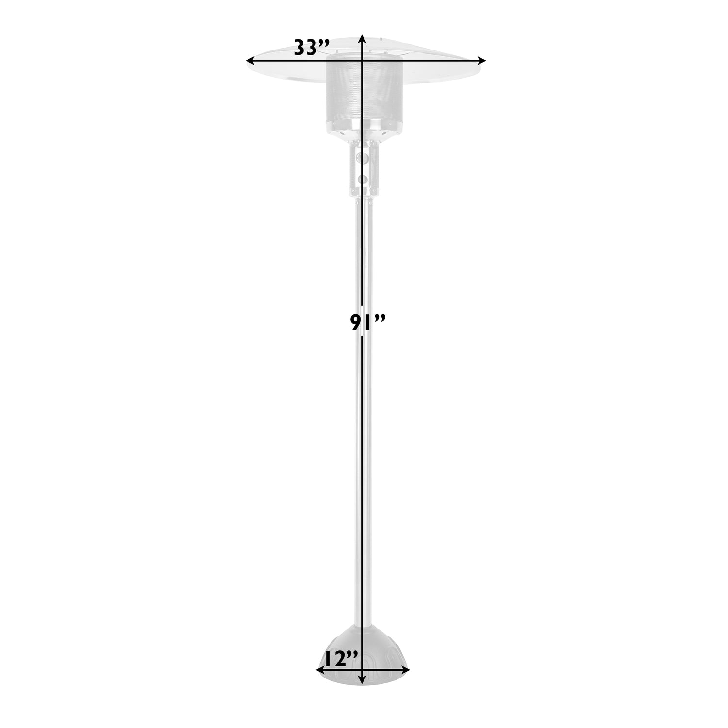 Stainless Steel Natural Gas Patio Heater | 61445