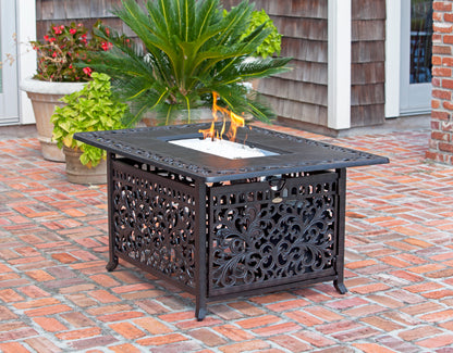 Sedona Aluminum Rectangular LPG Fire Pit - Costco.com Exclusive | 61860