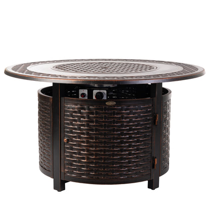 Bellante Woven Aluminum LPG Fire Pit | 62195