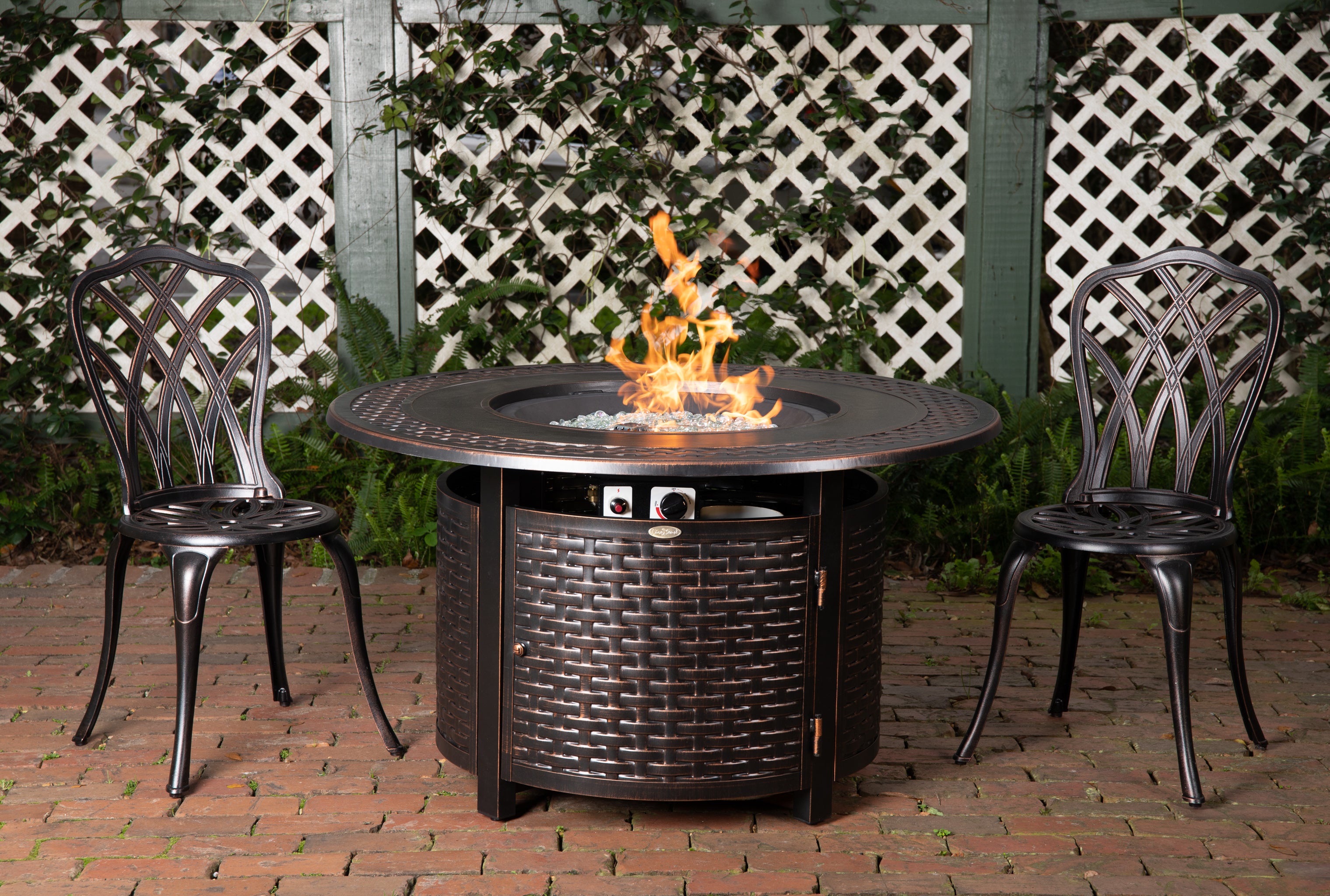 Bellante Woven Aluminum LPG Fire Pit | 62195