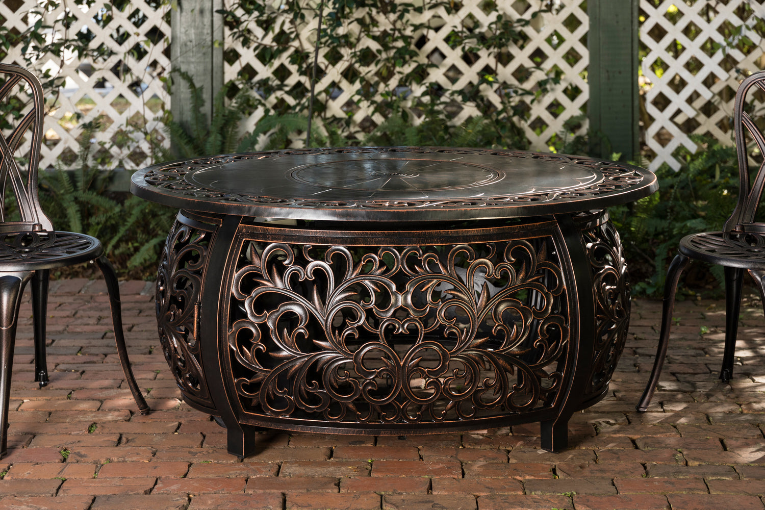 Toulon Oval Aluminum LPG Fire Pit | 62198