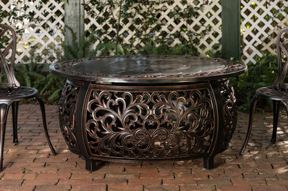 Toulon Oval Aluminum LPG Fire Pit | 62198