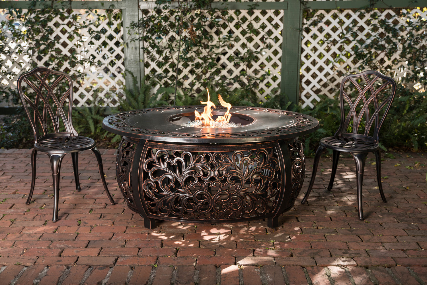 Toulon Oval Aluminum LPG Fire Pit | 62198