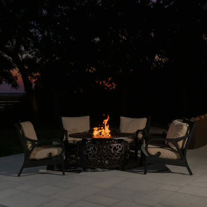 Toulon Oval Aluminum LPG Fire Pit | 62198