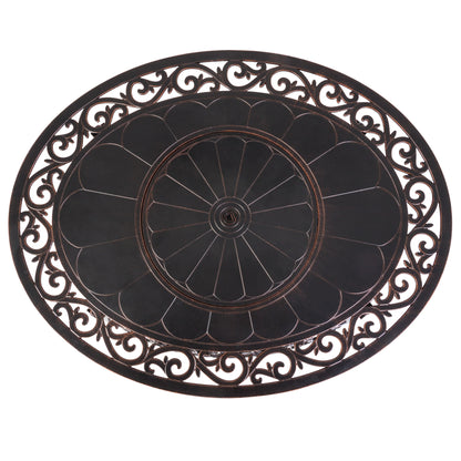 Toulon Oval Aluminum LPG Fire Pit | 62198