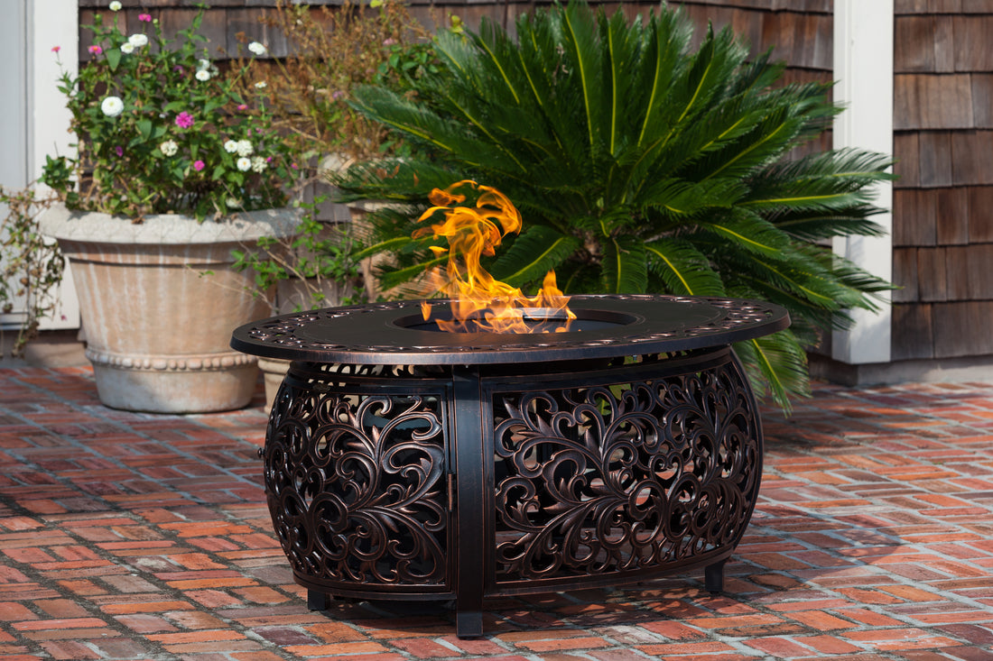 Toulon Oval Aluminum LPG Fire Pit | 62198