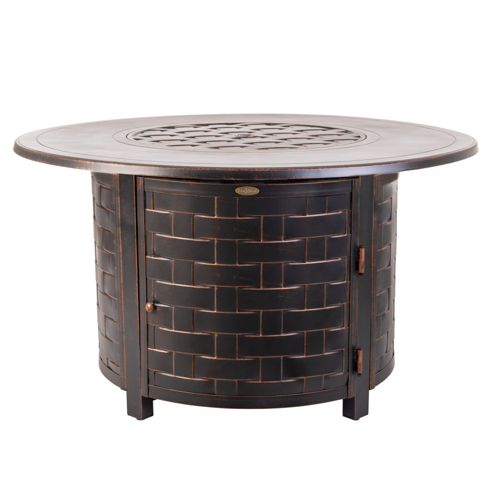 Perissa Woven Round Aluminum LPG Fire Pit | 62208