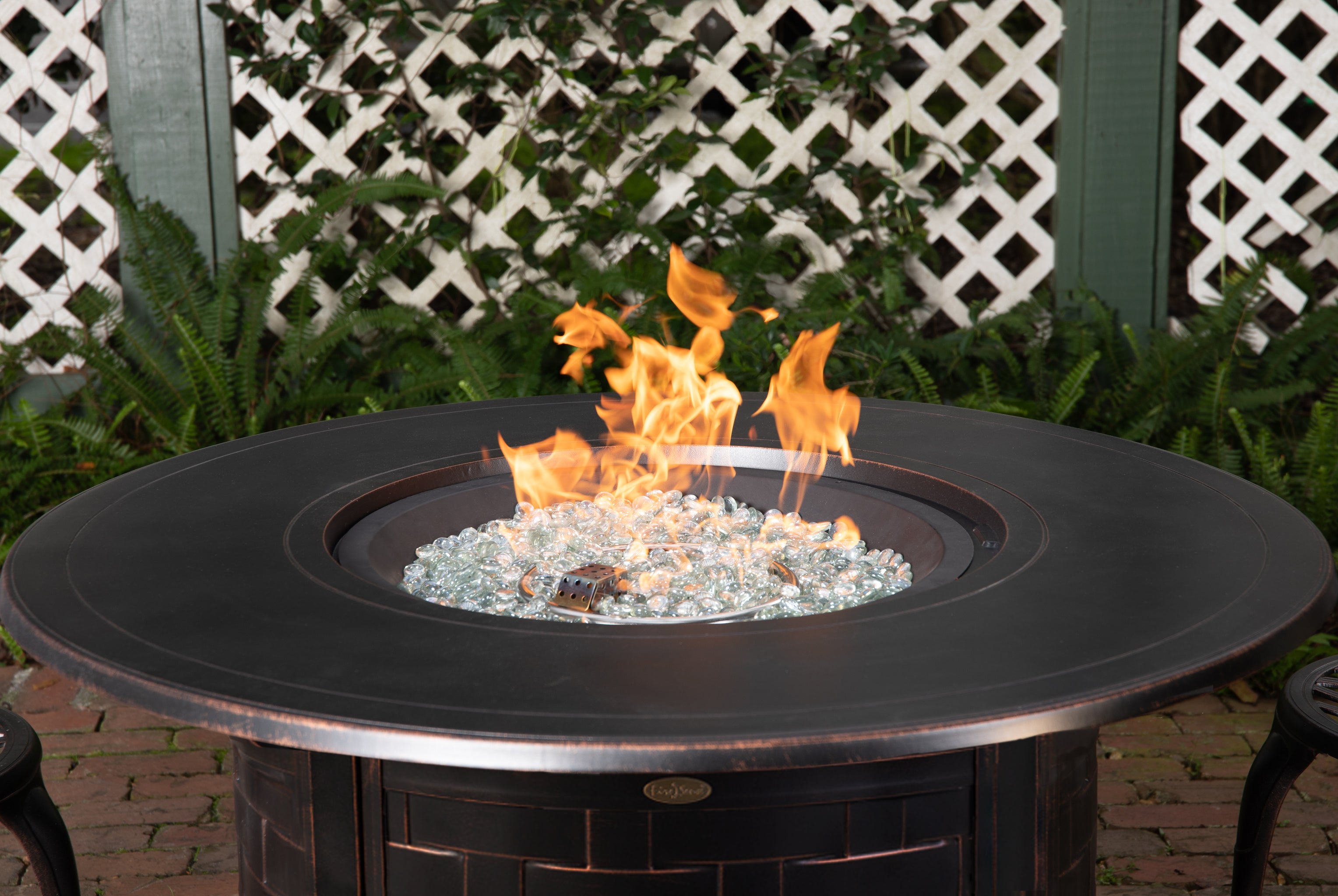 Perissa Woven Round Aluminum LPG Fire Pit | 62208