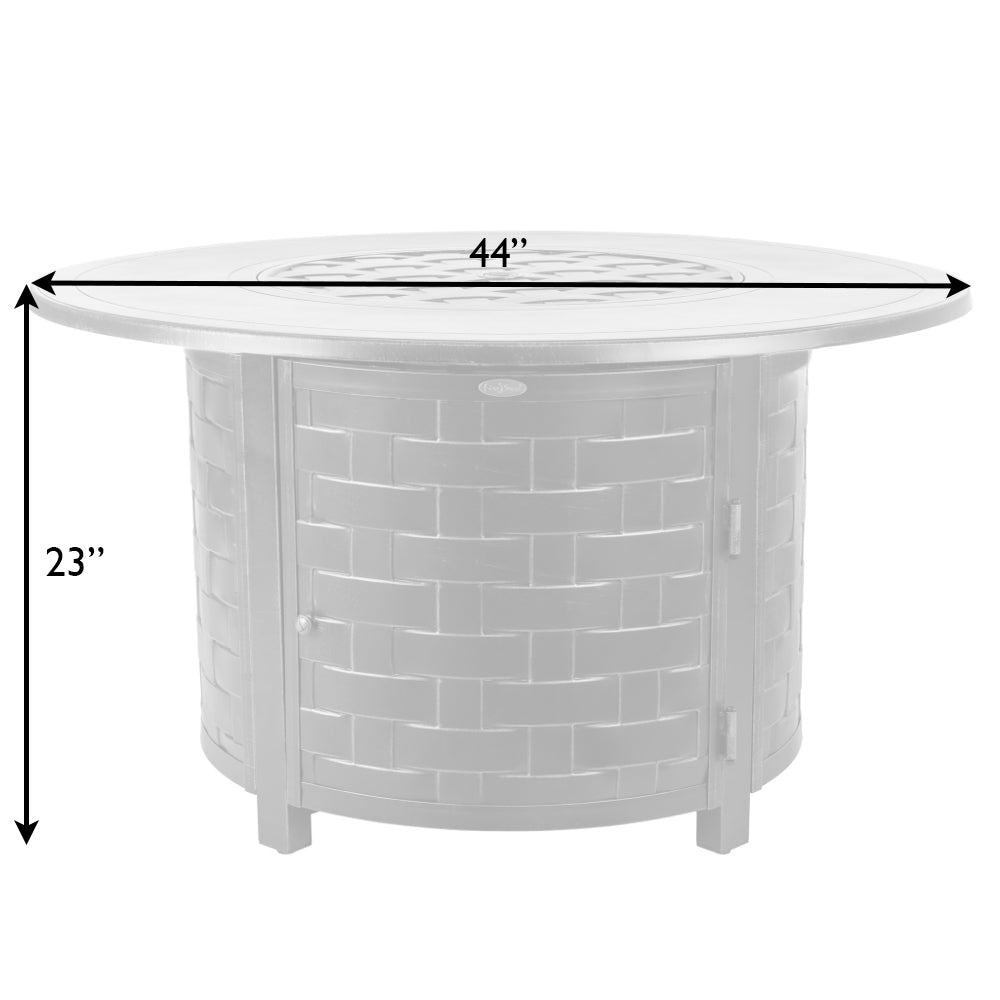 Perissa Woven Round Aluminum LPG Fire Pit | 62208