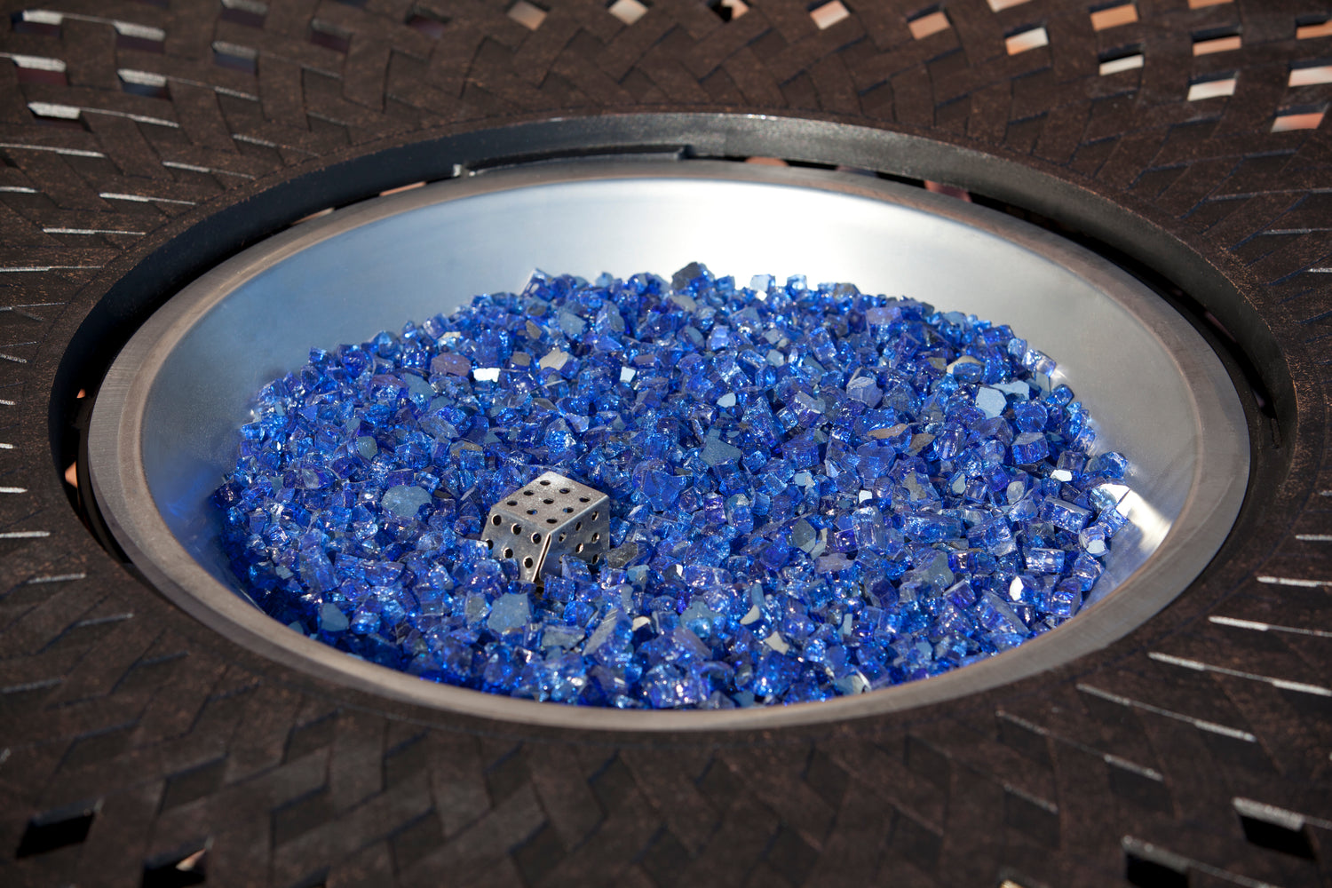 Sapphire Blue Reflective Fire Glass | 62366