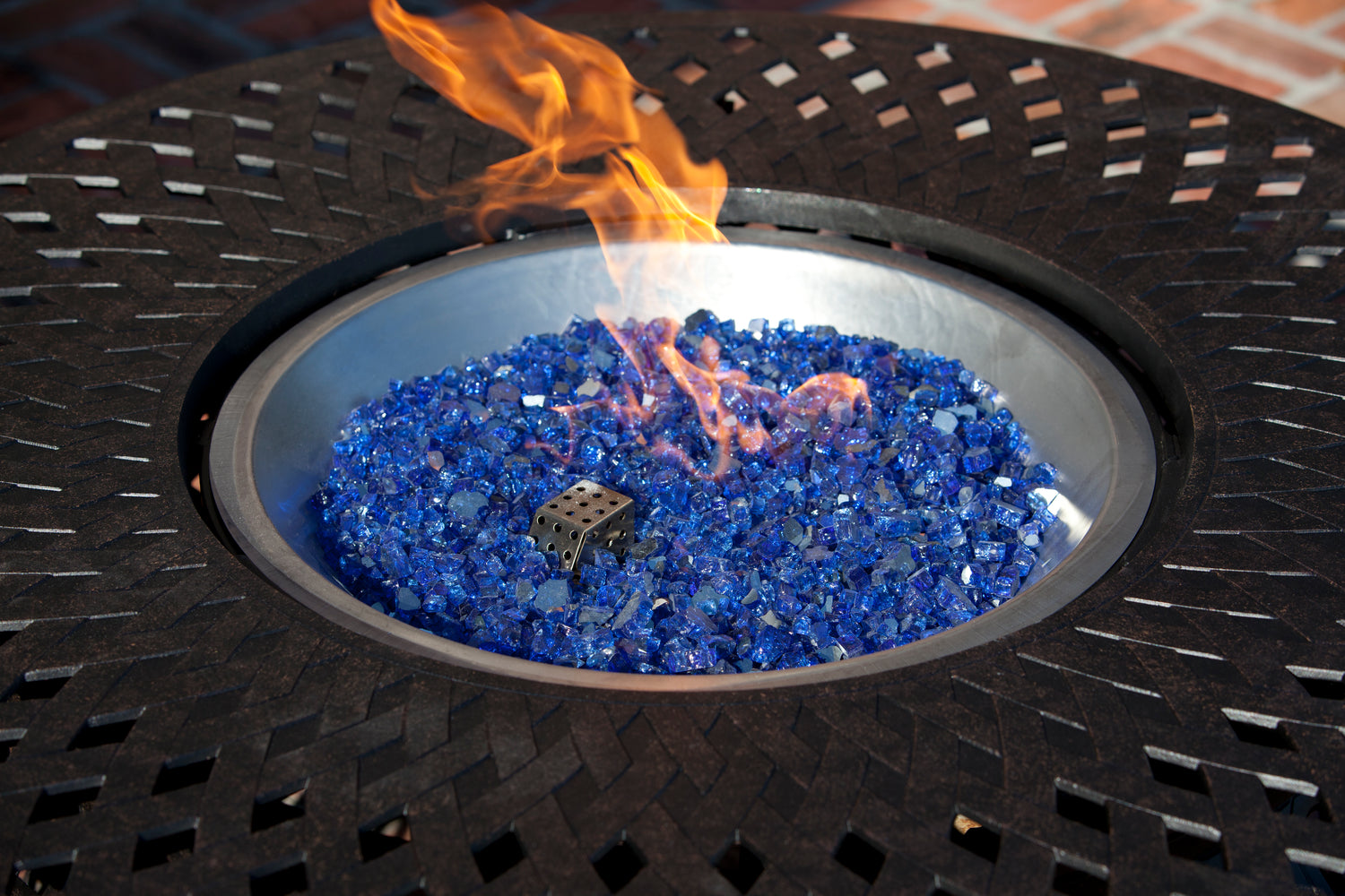 Sapphire Blue Reflective Fire Glass | 62366