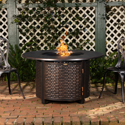 Florence Woven Aluminum LPG Fire Pit | 62373