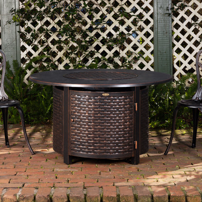 Florence Woven Aluminum LPG Fire Pit | 62373