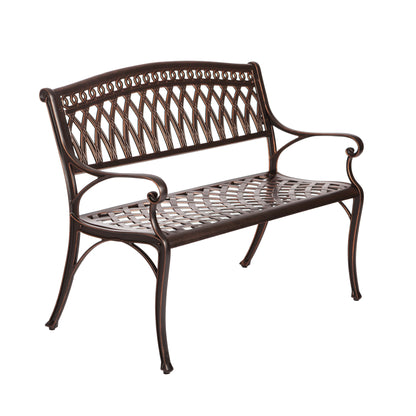 Simone Cast Aluminum Bench | 62441