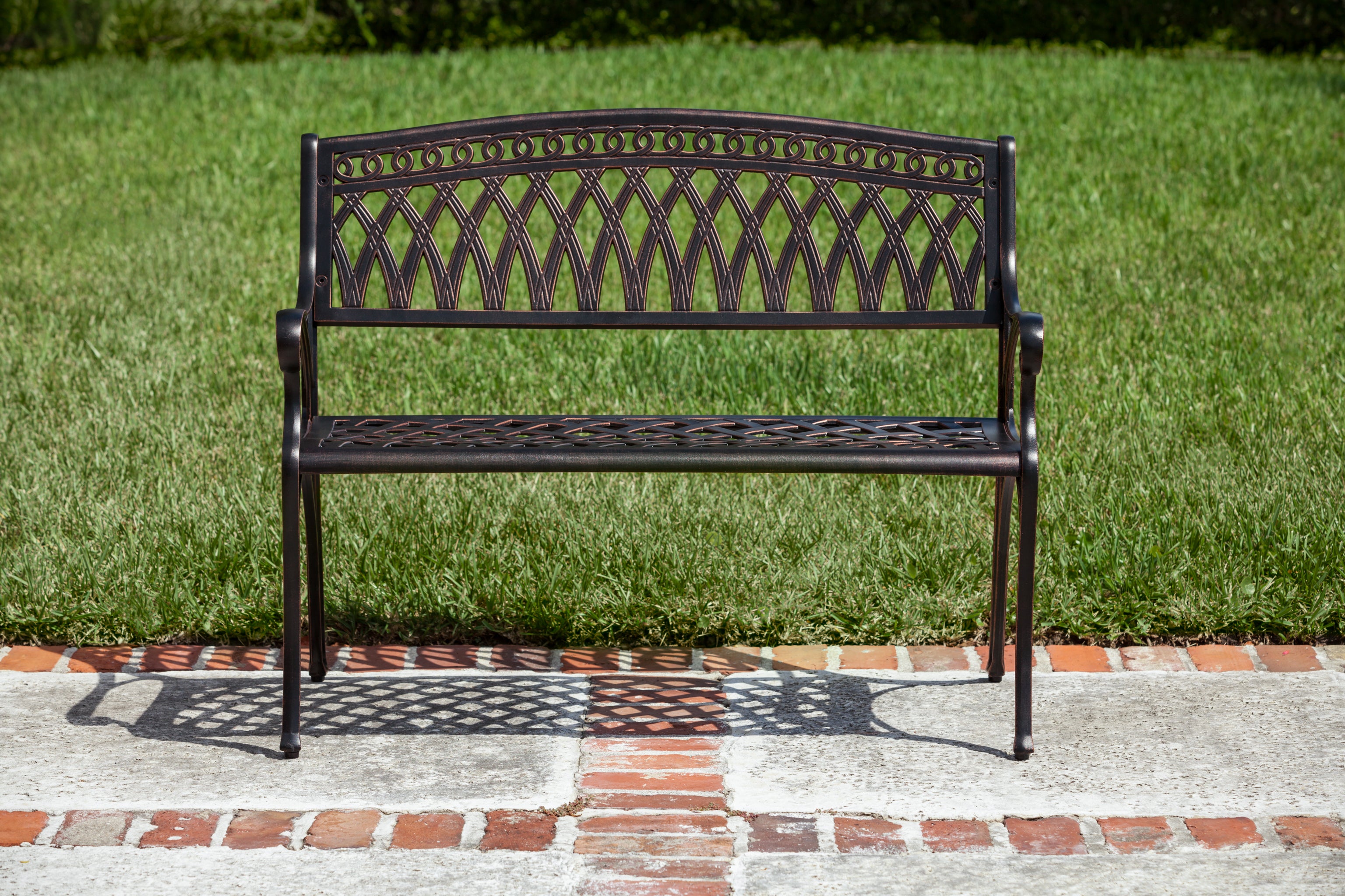 Simone Cast Aluminum Bench | 62441