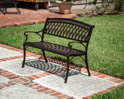 Simone Cast Aluminum Bench | 62441