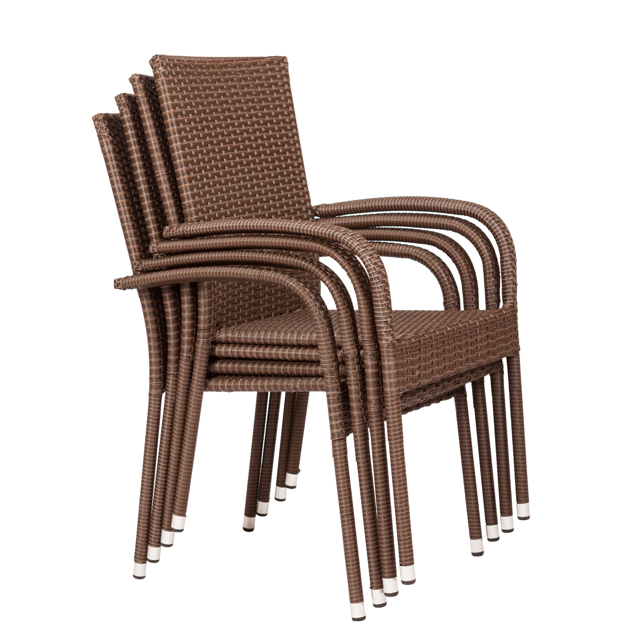 Morgan Outdoor Wicker Chair - Mocha - Set of 4 | 62664