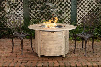 Thatcher Round LPG Fire Pit in Driftwood | 62739