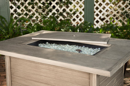 Sawyer Rectangle Aluminum LPG Fire Pit in Barnwood (Costco.com Exclusive) | 62740