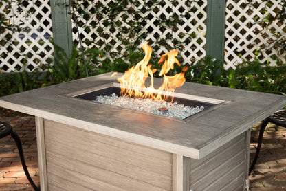 Sawyer Rectangle Aluminum LPG Fire Pit in Barnwood (Costco.com Exclusive) | 62740