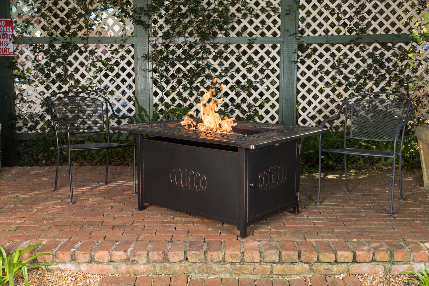 Dynasty Rectangle Aluminum LPG Fire Pit | 62743