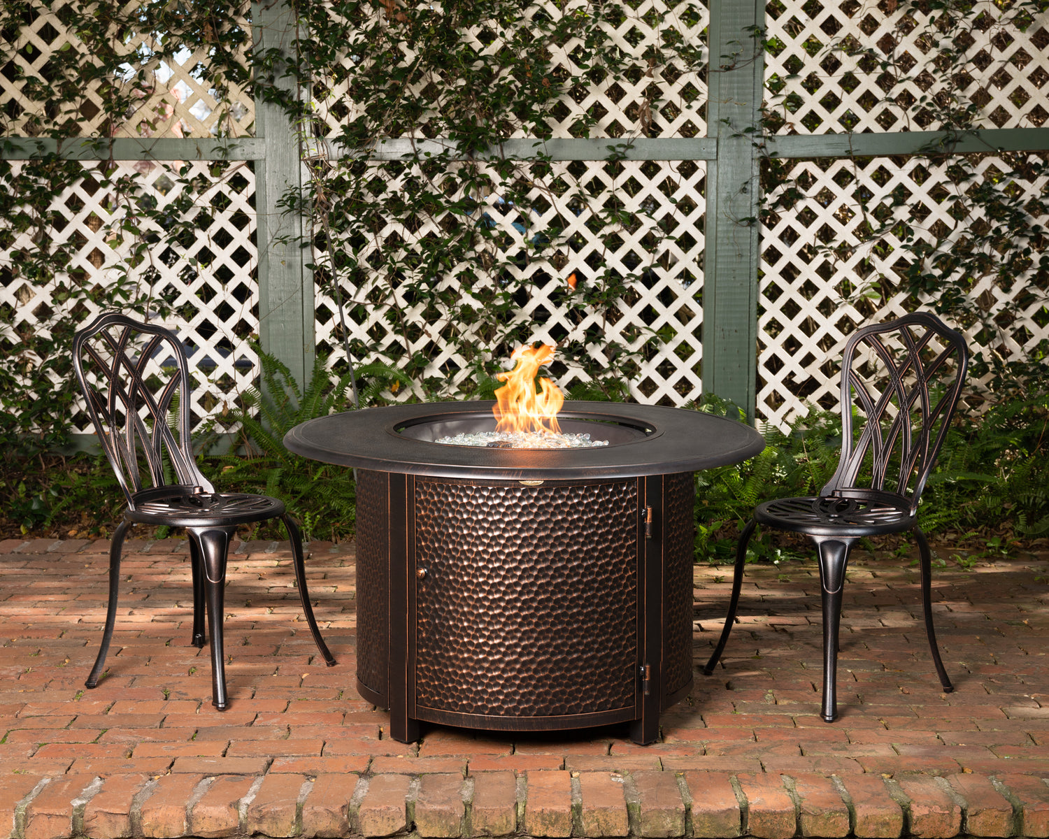 Weyland Round LPG Fire Pit in Antique Bronze | 62752