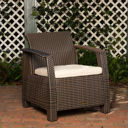 Bondi Deluxe Armchair in Mocha Wicker | 62775