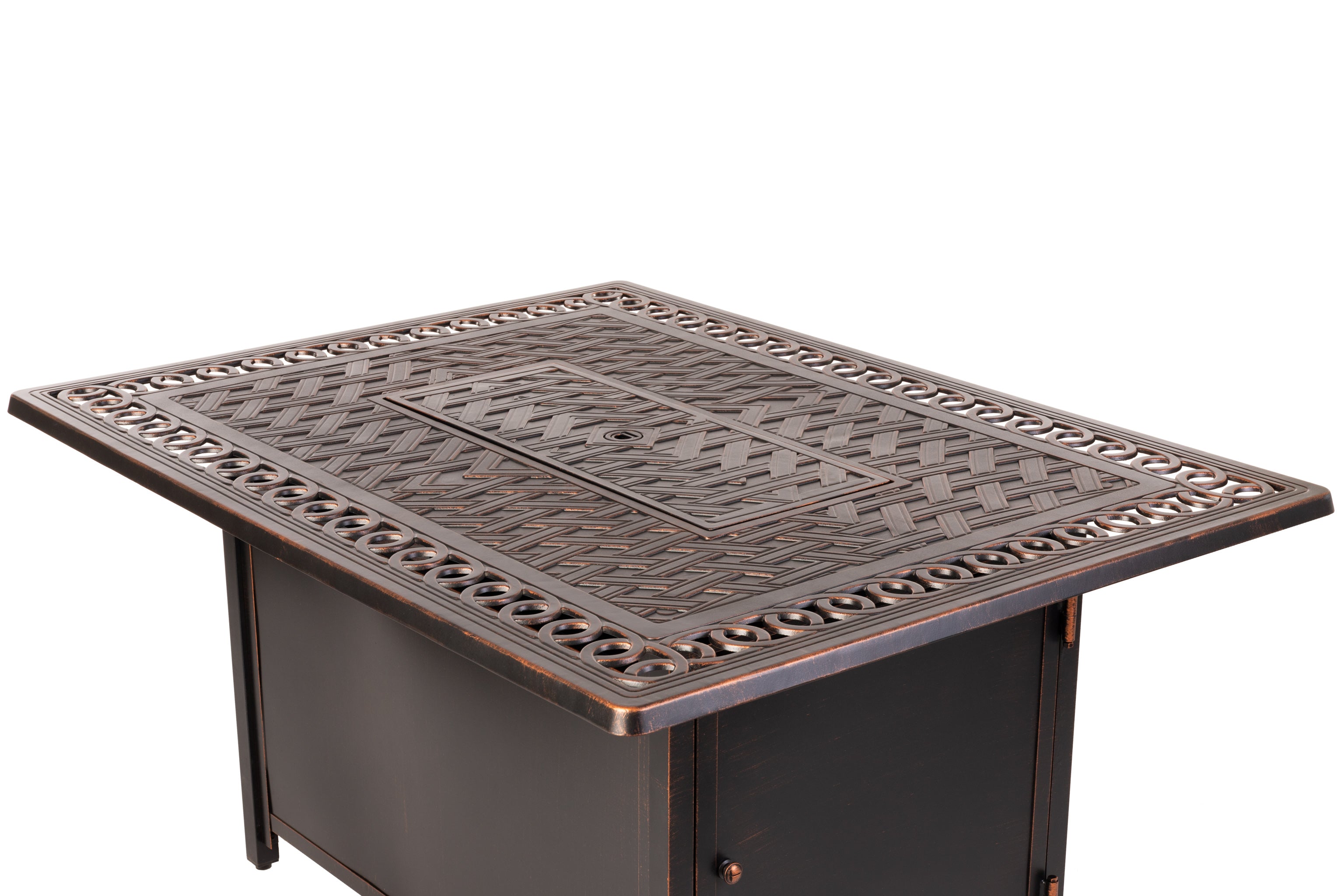 Meerin Rectangular Aluminum LPG Fire Pit | 62976