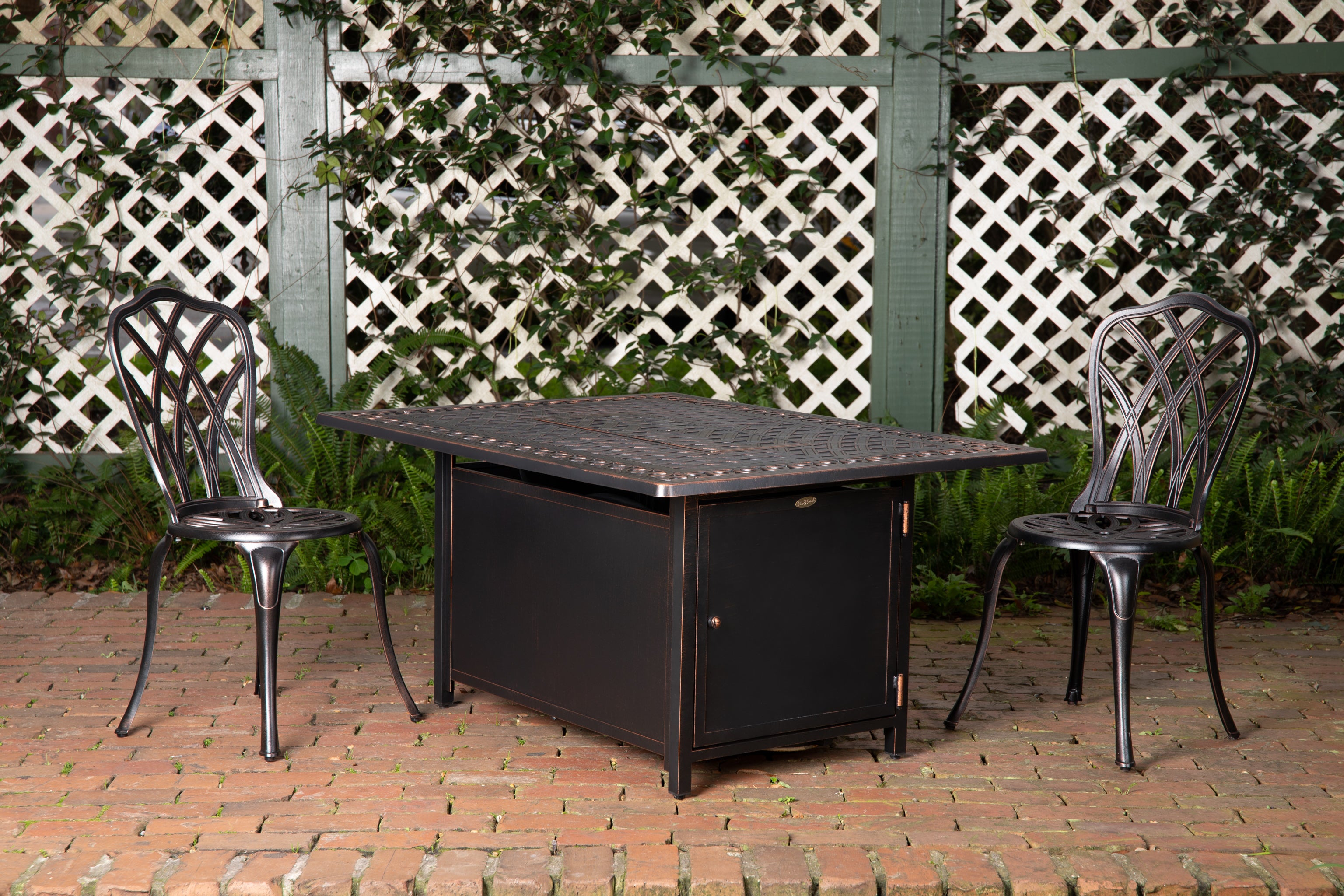 Meerin Rectangular Aluminum LPG Fire Pit | 62976