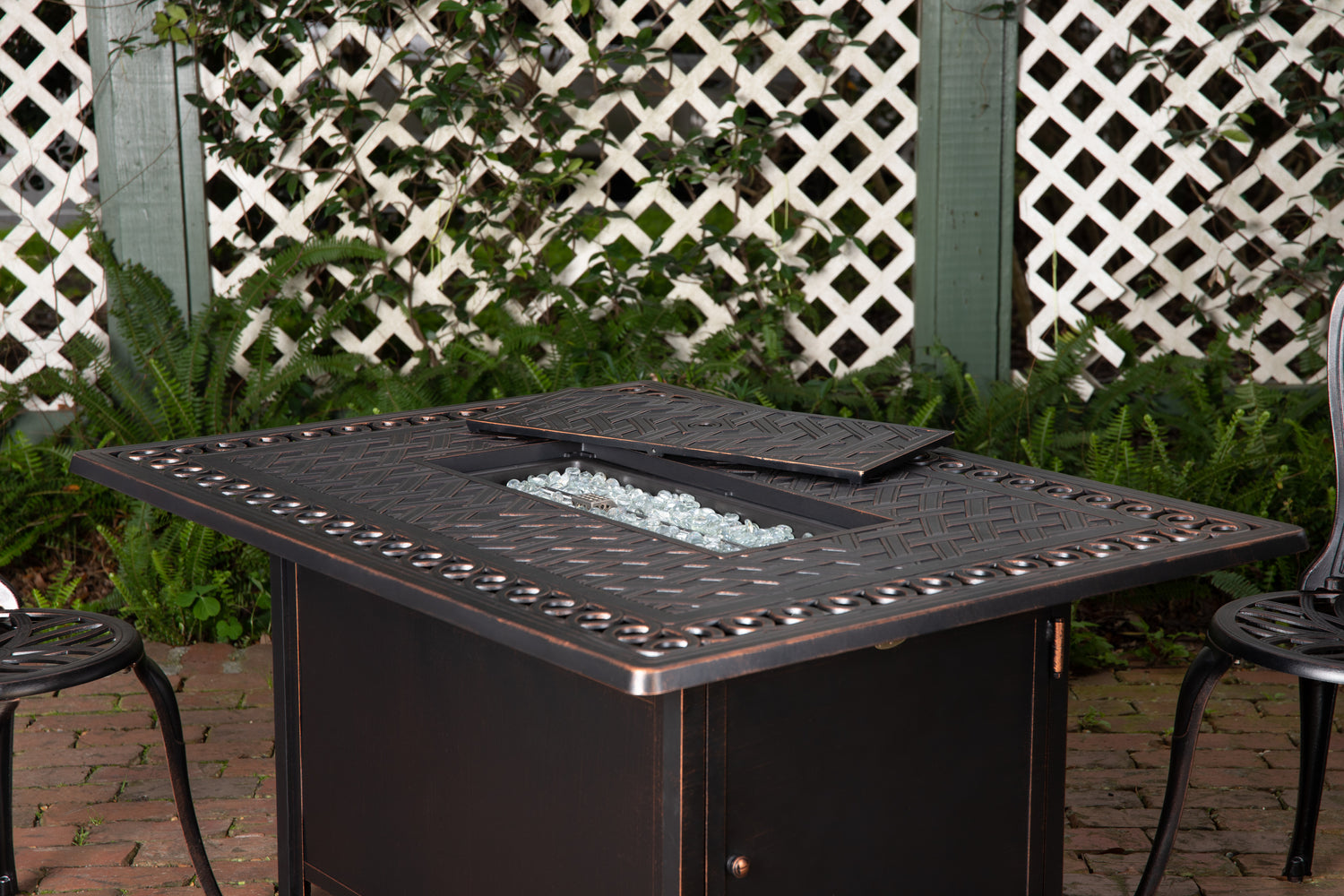 Meerin Rectangular Aluminum LPG Fire Pit | 62976