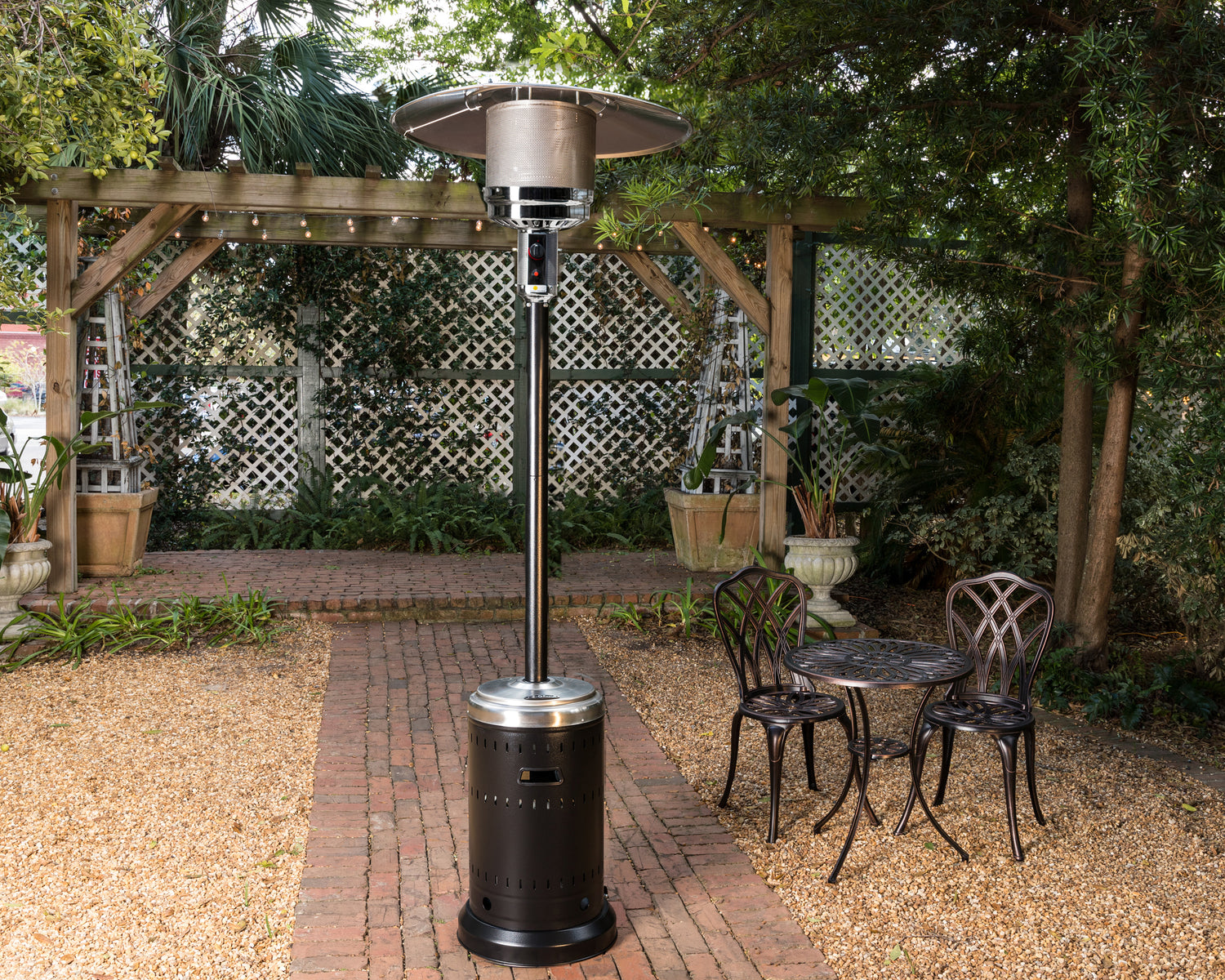 Onyx and Stainless Steel Finish Patio Heater | 63009