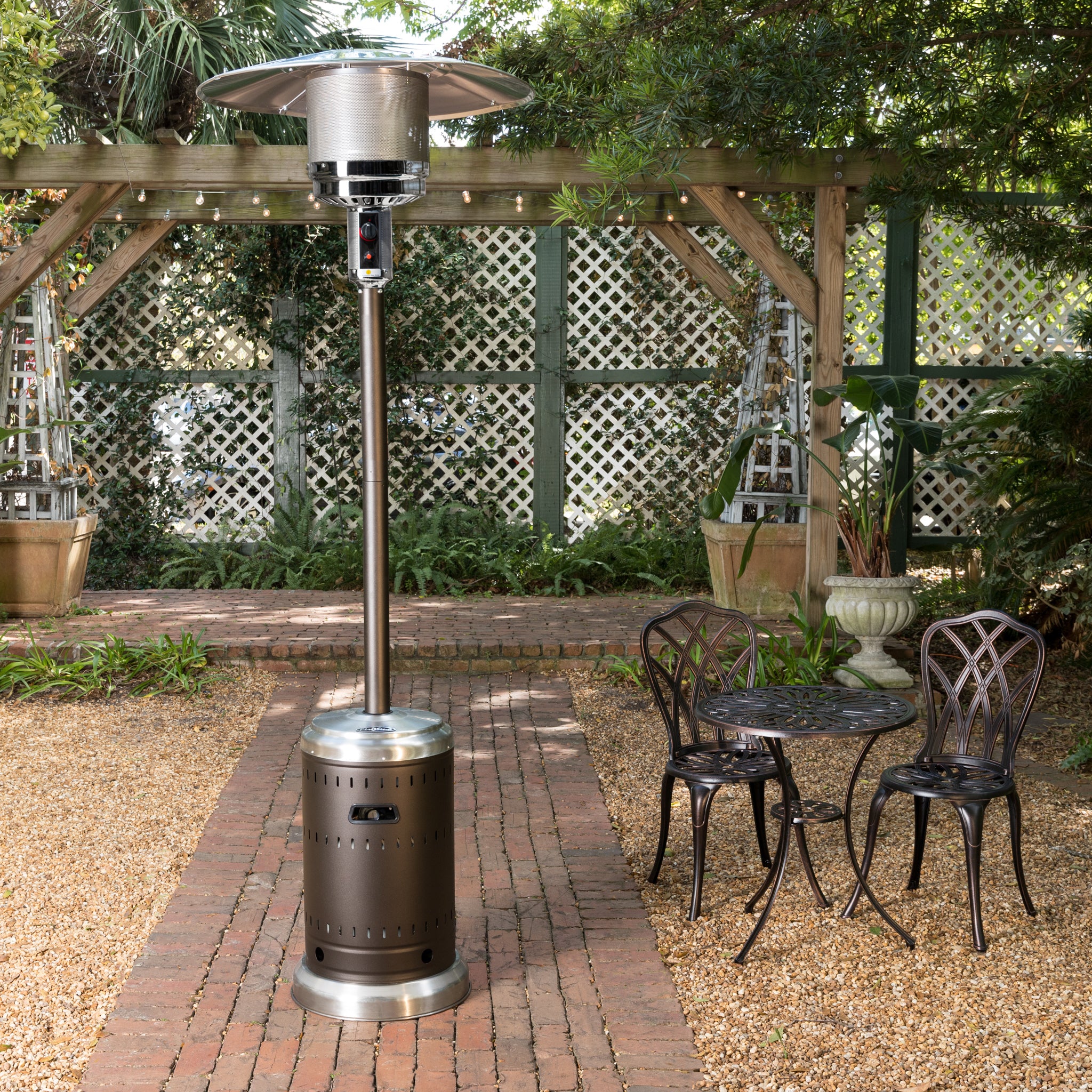 Ash and Stainless Steel Finish Patio Heater | 63010