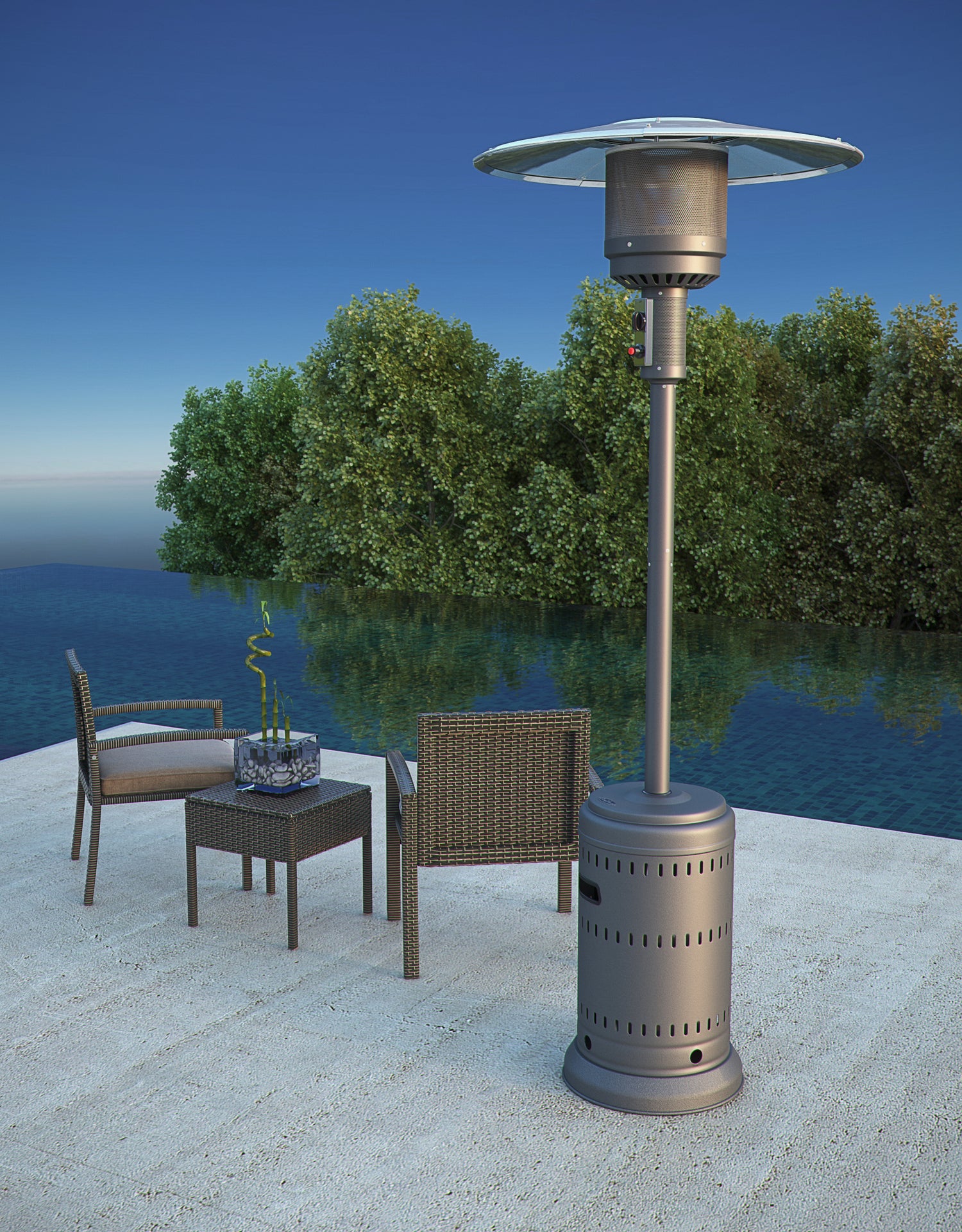 Gray Finish Commercial Patio Heater - Costco.com Exclusive | 63049