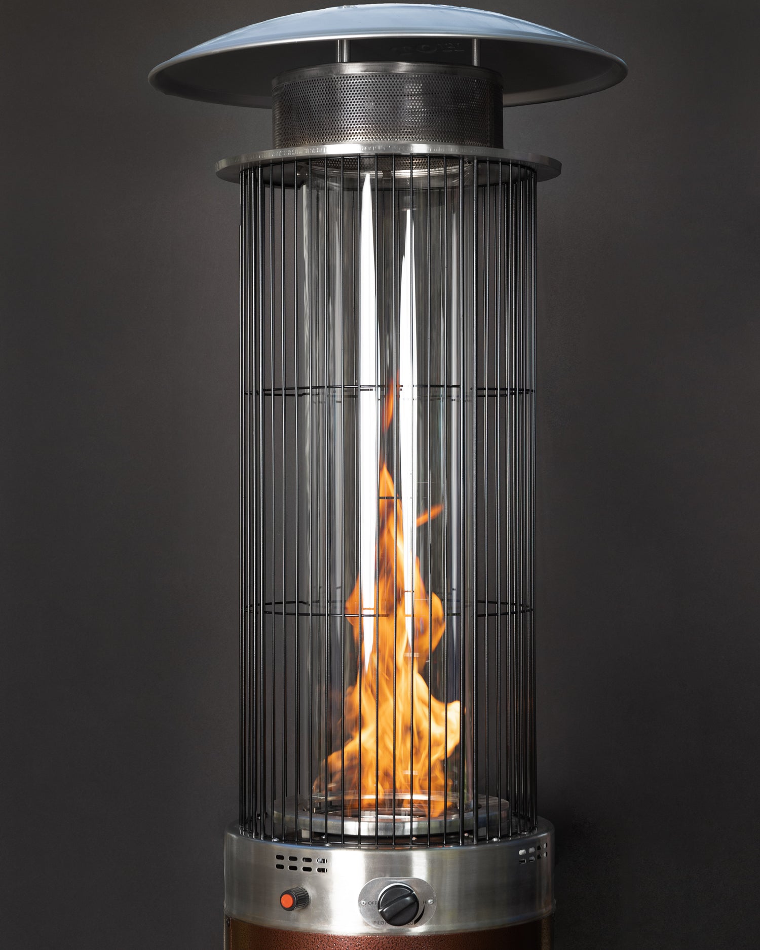 Hammered Bronze Spiral Flame Patio Heater - Costco.com Exclusive | 63057