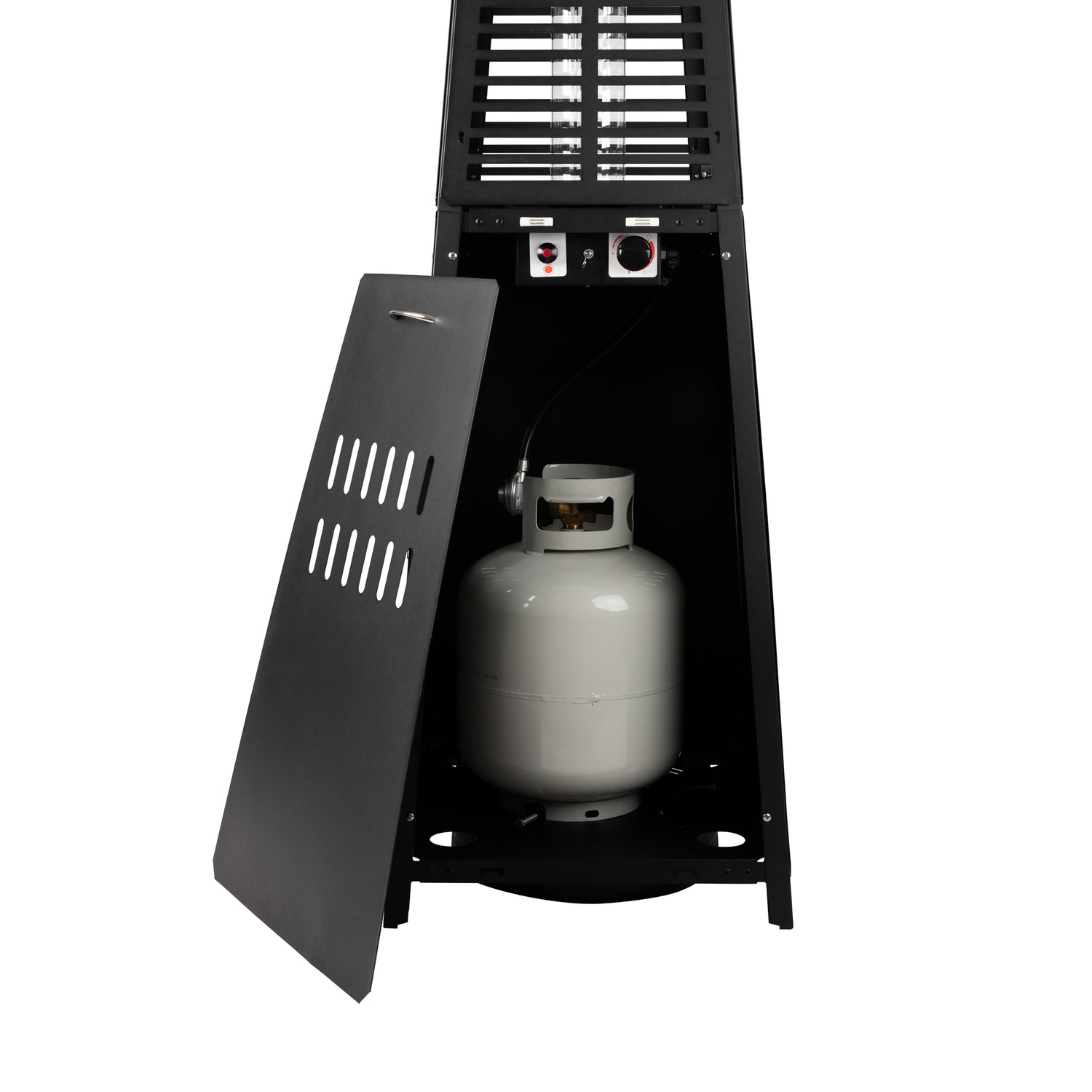 Modern Pyramid Flame Patio Heater, Black | 63099