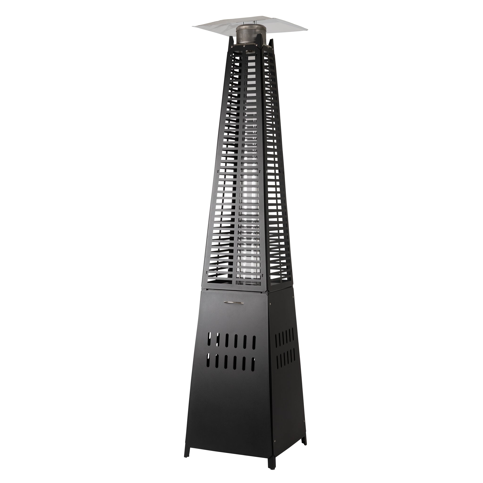 Modern Pyramid Flame Patio Heater, Black | 63099