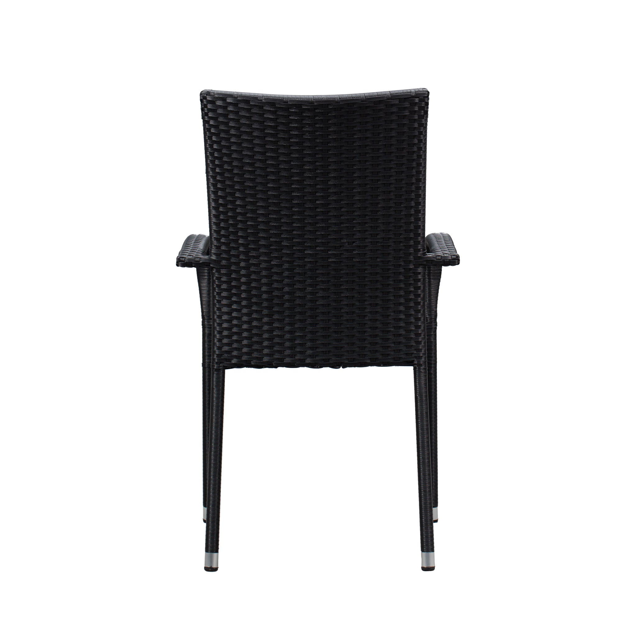 Morgan Outdoor Wicker Chair - Black - Set of 4 | 63166