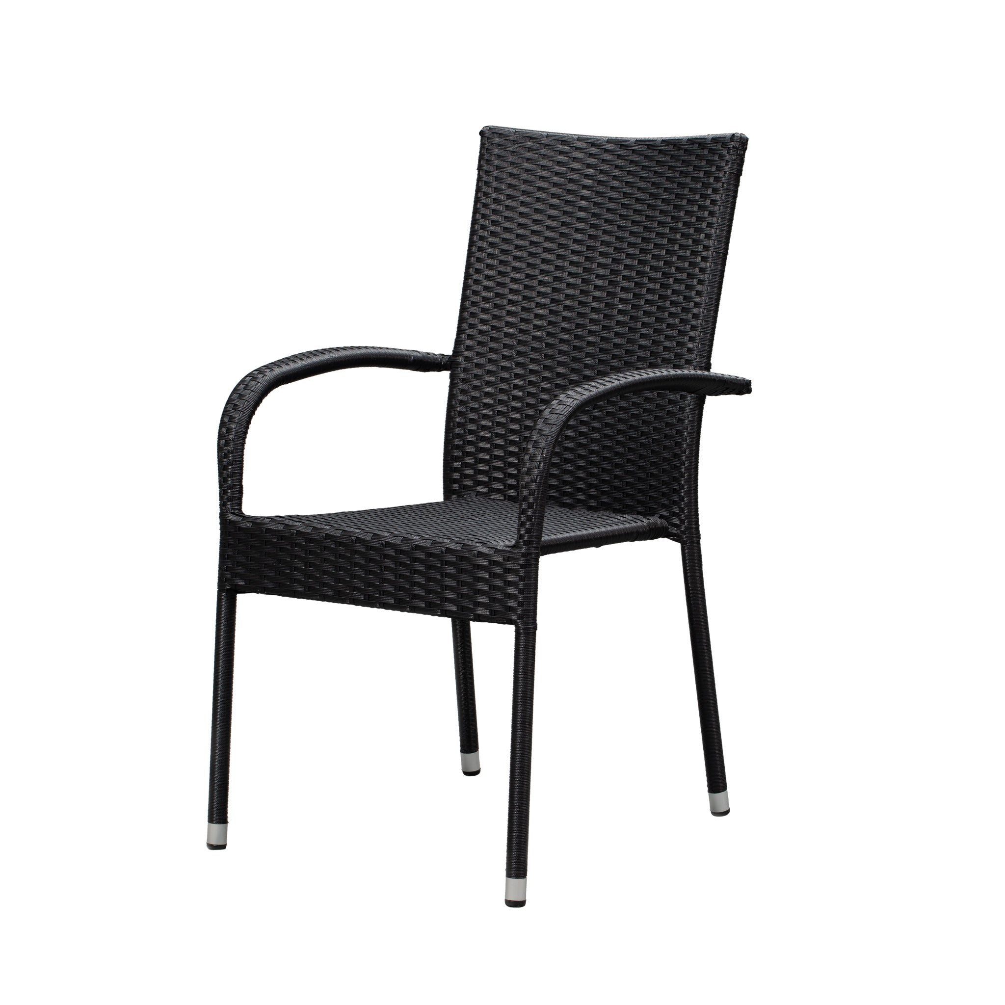 Morgan Outdoor Wicker Chair - Black - Set of 4 | 63166