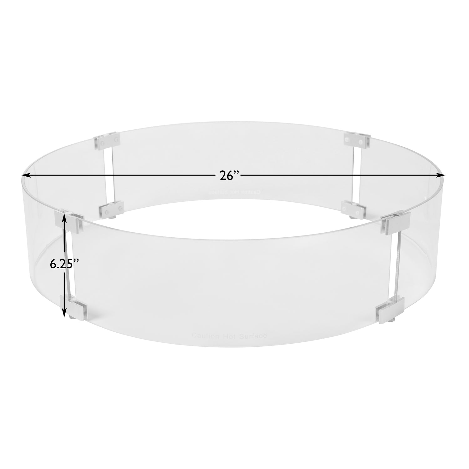 Tempered Glass Wind Guard for Round Fire Pits | 63246