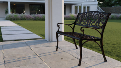 Decatur Aluminum Patio Bench in Antique Bronze | 63284