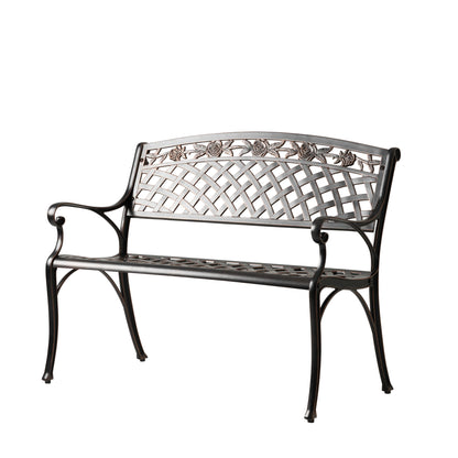 Scarlet Aluminum Patio Bench in Antique Bronze | 63285