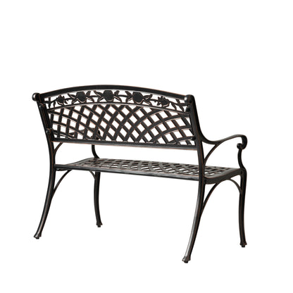 Scarlet Aluminum Patio Bench in Antique Bronze | 63285