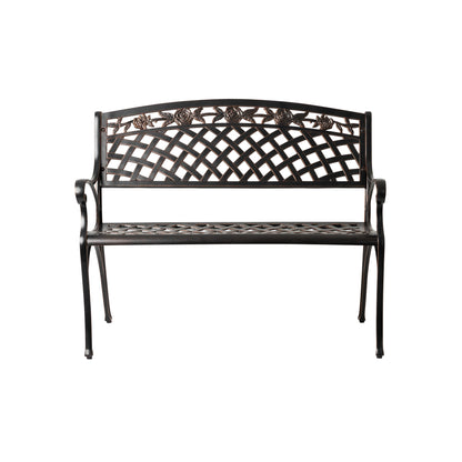 Scarlet Aluminum Patio Bench in Antique Bronze | 63285